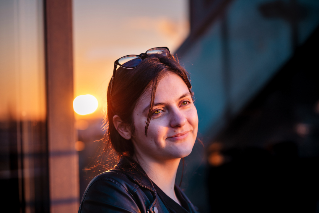 portrait of a model in summer